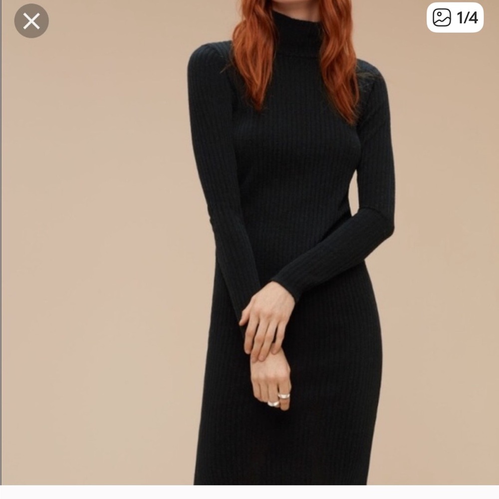 The group babaton turtleneck ribbed midi Mariel Dress